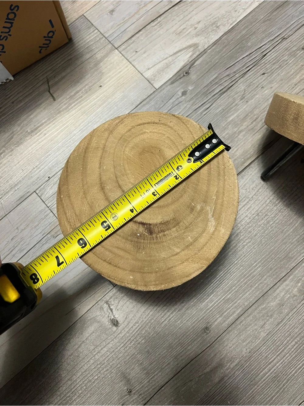 Rustic Round Wood Display Risers - Pair - Picture 2 of 2
